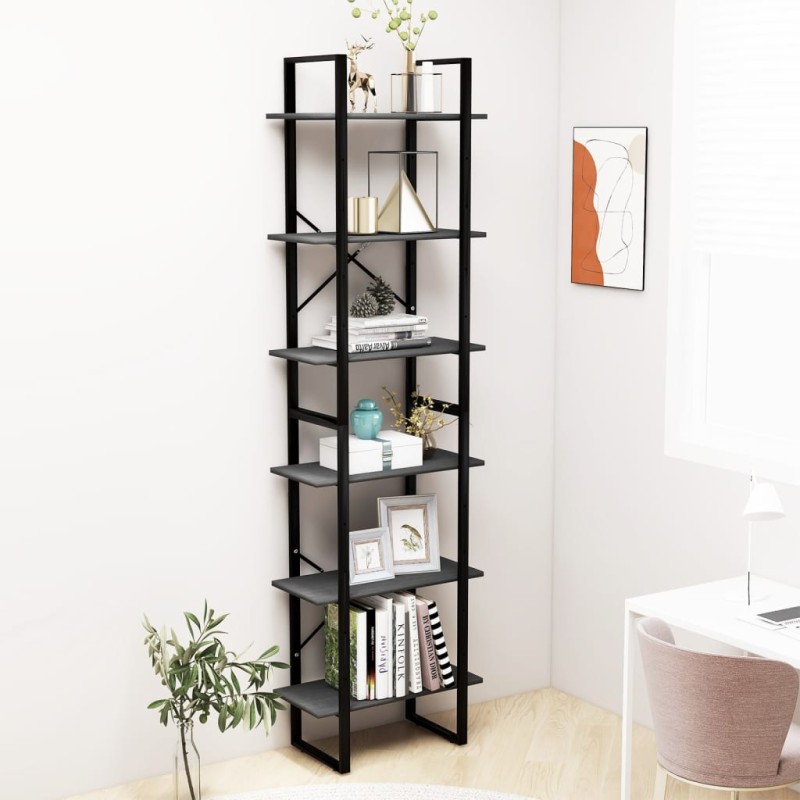 vidaXL Lagerregal Grau 60x30x210 cm Massivholz Kiefer vidaXL Lagerregal Grau 60x30x210 cm Massivholz Kiefer