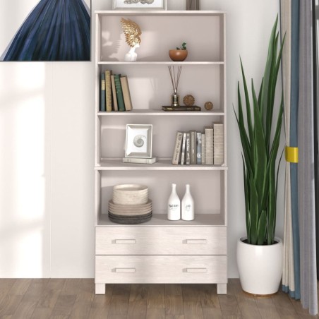vidaXL Highboard HAMAR Massivholz Kiefer Weiß