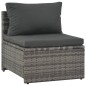 vidaXL 6-tlg. Garten-Lounge-Set mit Polstern Poly Rattan Grau vidaXL 6-tlg. Garten-Lounge-Set mit Polstern Poly Rattan Grau