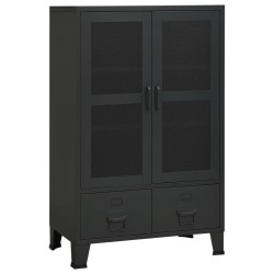 vidaXL Lagerschrank Industrial Schwarz 70x40x115 cm Metall