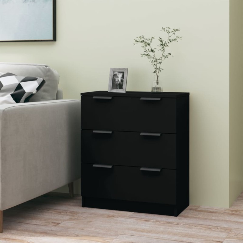 vidaXL Sideboard Schwarz 60x30x70 cm Holzwerkstoff vidaXL Sideboard Schwarz 60x30x70 cm Holzwerkstoff