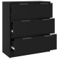 vidaXL Sideboard Schwarz 60x30x70 cm Holzwerkstoff vidaXL Sideboard Schwarz 60x30x70 cm Holzwerkstoff