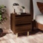 vidaXL Nachttische mit Massivholz-Beinen 2 Stk. Braun Eiche 40x35x50cm vidaXL Nachttische mit Massivholz-Beinen 2 Stk. Braun Eiche 40x35x50cm