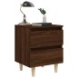 vidaXL Nachttische mit Massivholz-Beinen 2 Stk. Braun Eiche 40x35x50cm vidaXL Nachttische mit Massivholz-Beinen 2 Stk. Braun Eiche 40x35x50cm