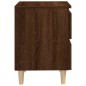 vidaXL Nachttische mit Massivholz-Beinen 2 Stk. Braun Eiche 40x35x50cm vidaXL Nachttische mit Massivholz-Beinen 2 Stk. Braun Eiche 40x35x50cm