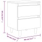 vidaXL Nachttische mit Massivholz-Beinen 2 Stk. Braun Eiche 40x35x50cm vidaXL Nachttische mit Massivholz-Beinen 2 Stk. Braun Eiche 40x35x50cm