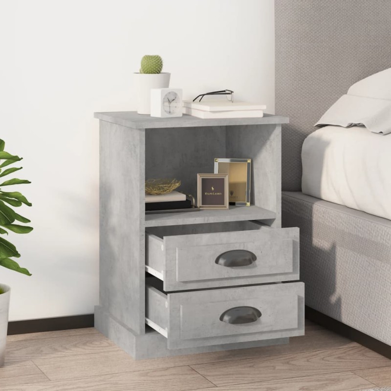 vidaXL Nachttische 2 Stk. Betongrau 43x36x60 cm vidaXL Nachttische 2 Stk. Betongrau 43x36x60 cm