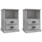 vidaXL Nachttische 2 Stk. Betongrau 43x36x60 cm vidaXL Nachttische 2 Stk. Betongrau 43x36x60 cm