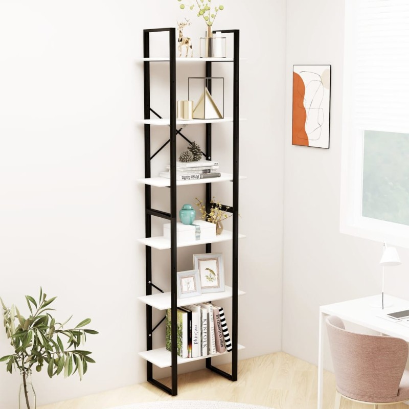 vidaXL Lagerregal Weiß 60x30x210 cm Massivholz Kiefer vidaXL Lagerregal Weiß 60x30x210 cm Massivholz Kiefer