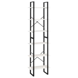 vidaXL Lagerregal Weiß 60x30x210 cm Massivholz Kiefer