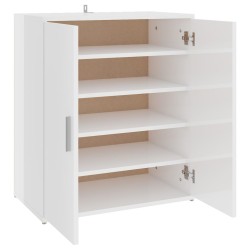 vidaXL Schuhschrank Hochglanz-Weiß 60x35x70 cm Holzwerkstoff