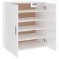 vidaXL Schuhschrank Hochglanz-Weiß 60x35x70 cm Holzwerkstoff vidaXL Schuhschrank Hochglanz-Weiß 60x35x70 cm Holzwerkstoff