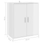 vidaXL Schuhschrank Hochglanz-Weiß 60x35x70 cm Holzwerkstoff vidaXL Schuhschrank Hochglanz-Weiß 60x35x70 cm Holzwerkstoff