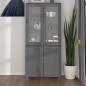 vidaXL Highboard HAMAR Massivholz Kiefer Dunkelgrau vidaXL Highboard HAMAR Massivholz Kiefer Dunkelgrau