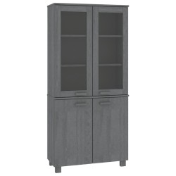vidaXL Highboard HAMAR Massivholz Kiefer Dunkelgrau