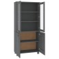 vidaXL Highboard HAMAR Massivholz Kiefer Dunkelgrau vidaXL Highboard HAMAR Massivholz Kiefer Dunkelgrau