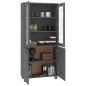 vidaXL Highboard HAMAR Massivholz Kiefer Dunkelgrau vidaXL Highboard HAMAR Massivholz Kiefer Dunkelgrau