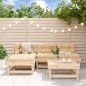 vidaXL 5-tlg. Garten-Lounge-Set mit Kissen Massivholz vidaXL 5-tlg. Garten-Lounge-Set mit Kissen Massivholz