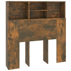 vidaXL Kopfteil mit Ablagen Räuchereiche 100x19x103,5 cm
