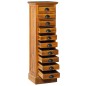 vidaXL Schrank mit 10 Schubladen 35x30x120 cm Teak Massivholz vidaXL Schrank mit 10 Schubladen 35x30x120 cm Teak Massivholz