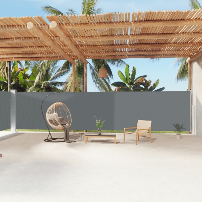 vidaXL Seitenmarkise Ausziehbar Anthrazit 180x1200 cm vidaXL Seitenmarkise Ausziehbar Anthrazit 180x1200 cm