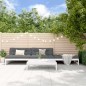 vidaXL 4-tlg. Garten-Lounge-Set mit Kissen Weiß Massivholz vidaXL 4-tlg. Garten-Lounge-Set mit Kissen Weiß Massivholz