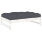 vidaXL 4-tlg. Garten-Lounge-Set mit Kissen Weiß Massivholz vidaXL 4-tlg. Garten-Lounge-Set mit Kissen Weiß Massivholz