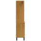 vidaXL Highboard mit Glastüren FLAM 80x40x180 cm Massivholz Kiefer vidaXL Highboard mit Glastüren FLAM 80x40x180 cm Massivholz Kiefer