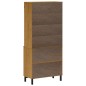 vidaXL Highboard mit Glastüren FLAM 80x40x180 cm Massivholz Kiefer vidaXL Highboard mit Glastüren FLAM 80x40x180 cm Massivholz Kiefer