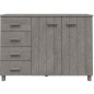 vidaXL Sideboard HAMAR Hellgrau 113x40x80 cm Massivholz Kiefer vidaXL Sideboard HAMAR Hellgrau 113x40x80 cm Massivholz Kiefer