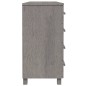 vidaXL Sideboard HAMAR Hellgrau 113x40x80 cm Massivholz Kiefer vidaXL Sideboard HAMAR Hellgrau 113x40x80 cm Massivholz Kiefer