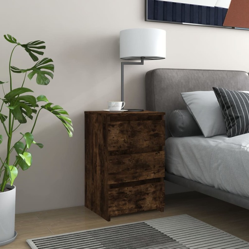 vidaXL Nachttisch Räuchereiche 40x35x62,5 cm Holzwerkstoff vidaXL Nachttisch Räuchereiche 40x35x62,5 cm Holzwerkstoff
