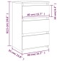 vidaXL Nachttisch Räuchereiche 40x35x62,5 cm Holzwerkstoff vidaXL Nachttisch Räuchereiche 40x35x62,5 cm Holzwerkstoff
