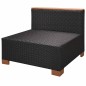 8-tlg. Garten-Lounge-Set mit Auflagen Poly Rattan Schwarz 8-tlg. Garten-Lounge-Set mit Auflagen Poly Rattan Schwarz