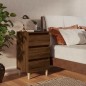 vidaXL Nachttische mit Massivholz-Beinen 2 Stk. Braun Eiche 40x35x69cm vidaXL Nachttische mit Massivholz-Beinen 2 Stk. Braun Eiche 40x35x69cm