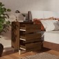 vidaXL Nachttische mit Massivholz-Beinen 2 Stk. Braun Eiche 40x35x69cm vidaXL Nachttische mit Massivholz-Beinen 2 Stk. Braun Eiche 40x35x69cm