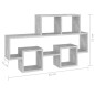 vidaXL Wandregal in Autoform Betongrau 82x15x51 cm Holzwerkstoff vidaXL Wandregal in Autoform Betongrau 82x15x51 cm Holzwerkstoff