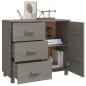 vidaXL Sideboard HAMAR Hellgrau 90x40x80 cm Massivholz Kiefer vidaXL Sideboard HAMAR Hellgrau 90x40x80 cm Massivholz Kiefer