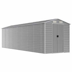 vidaXL Gerätehaus Hellgrau 191x725x198 cm Verzinkter Stahl