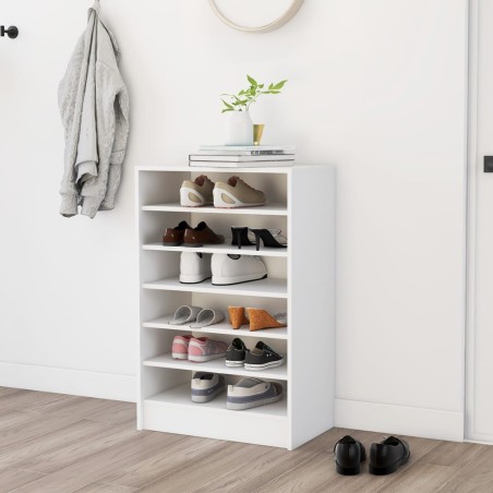 vidaXL Schuhschrank Weiß 60x35x92 cm Holzwerkstoff