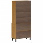 vidaXL Highboard mit Glastüren FLAM 80x40x180 cm Massivholz Kiefer vidaXL Highboard mit Glastüren FLAM 80x40x180 cm Massivholz Kiefer