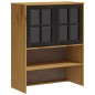 vidaXL Highboard mit Glastüren FLAM 80x40x180 cm Massivholz Kiefer vidaXL Highboard mit Glastüren FLAM 80x40x180 cm Massivholz Kiefer