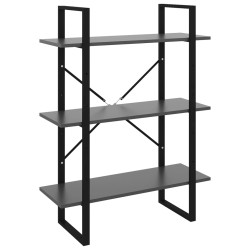 vidaXL Bücherregal Grau 80x30x105 cm Holzwerkstoff