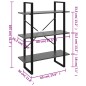 vidaXL Bücherregal Grau 80x30x105 cm Holzwerkstoff vidaXL Bücherregal Grau 80x30x105 cm Holzwerkstoff