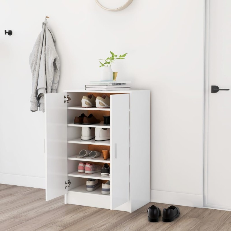 vidaXL Schuhschrank Weiß 60x35x92 cm Holzwerkstoff vidaXL Schuhschrank Weiß 60x35x92 cm Holzwerkstoff