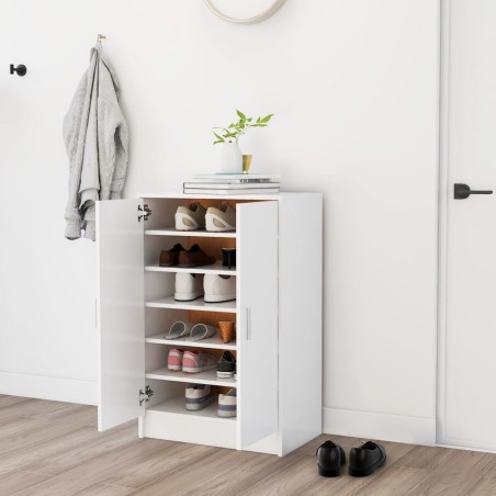 vidaXL Schuhschrank Weiß 60x35x92 cm Holzwerkstoff