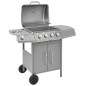 vidaXL Gasgrill 4+1 Flammen Silbern vidaXL Gasgrill 4+1 Flammen Silbern