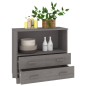 vidaXL Sideboard HAMAR Hellgrau 85x35x80 cm Massivholz Kiefer vidaXL Sideboard HAMAR Hellgrau 85x35x80 cm Massivholz Kiefer