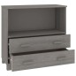 vidaXL Sideboard HAMAR Hellgrau 85x35x80 cm Massivholz Kiefer vidaXL Sideboard HAMAR Hellgrau 85x35x80 cm Massivholz Kiefer