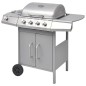 vidaXL Gasgrill 4+1 Flammen Silbern vidaXL Gasgrill 4+1 Flammen Silbern